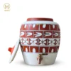 Earthen Handmade White Clay Water Pot Harp Design 11L
