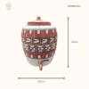 Earthen Handmade White Clay Water Pot Cross Design 11L