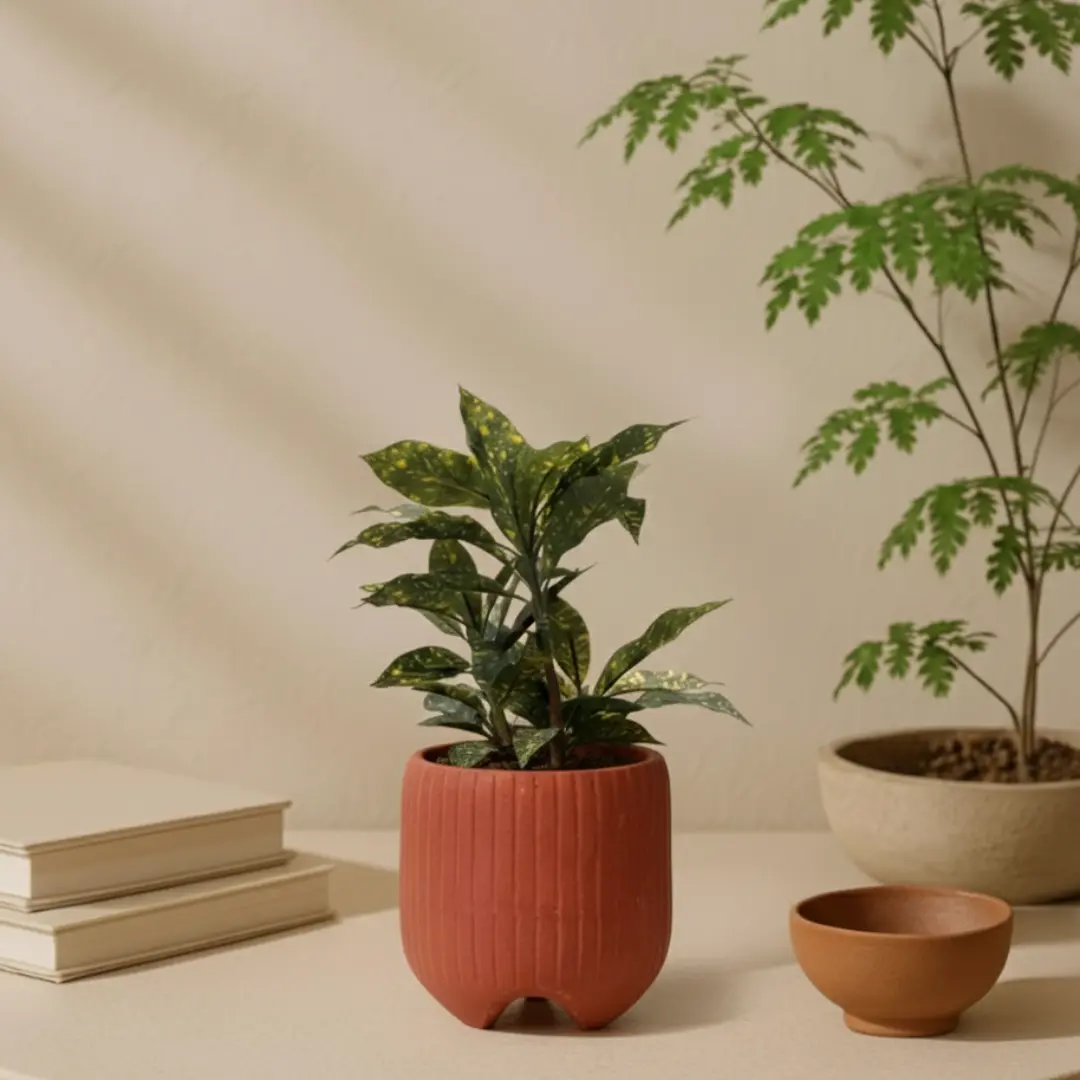 Mittify Red Clay Vase Cup Planter - Image 5