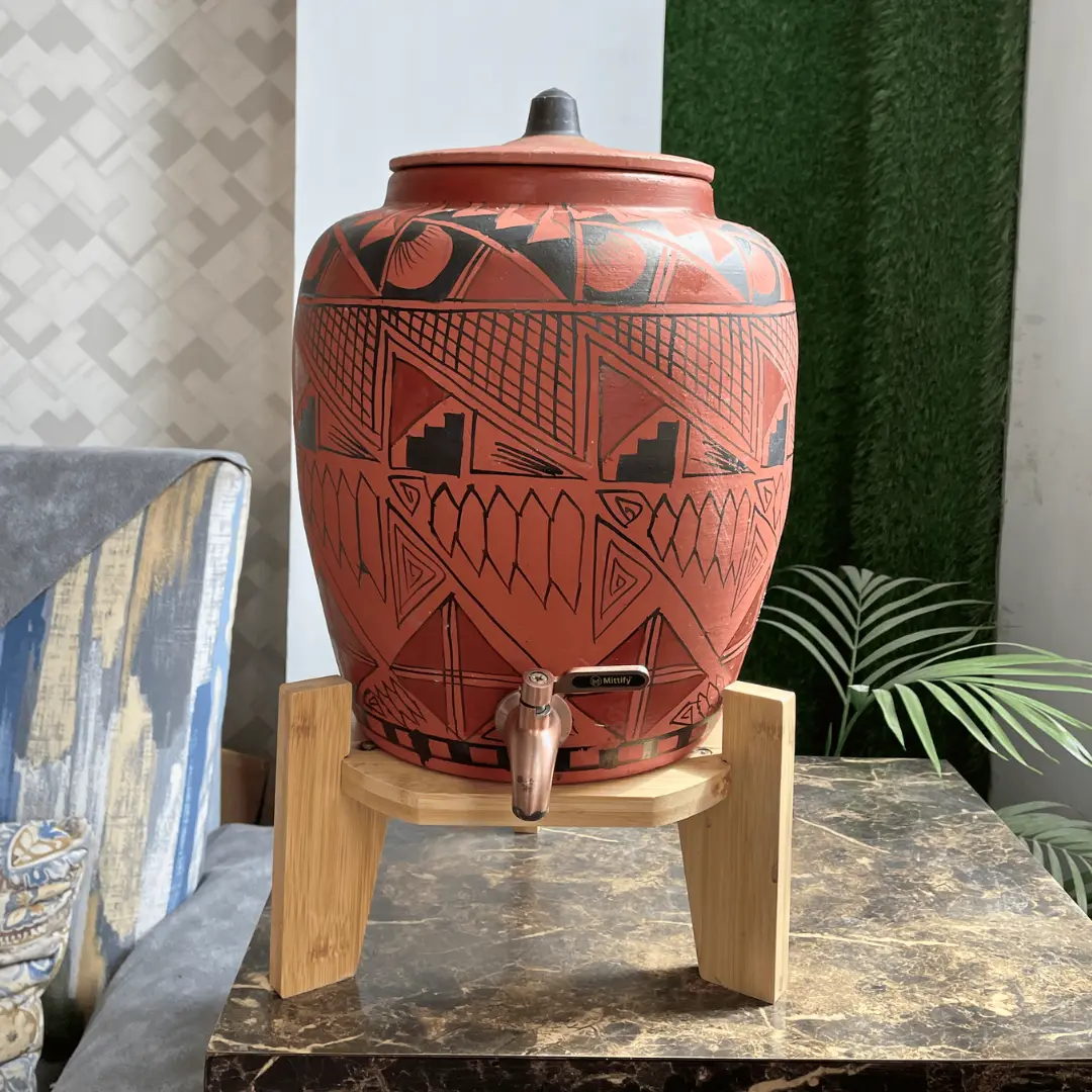 MITTIFY Wood Matka Stand for Kitchen, Pot Stand, Water Dispenser Stand for best experience