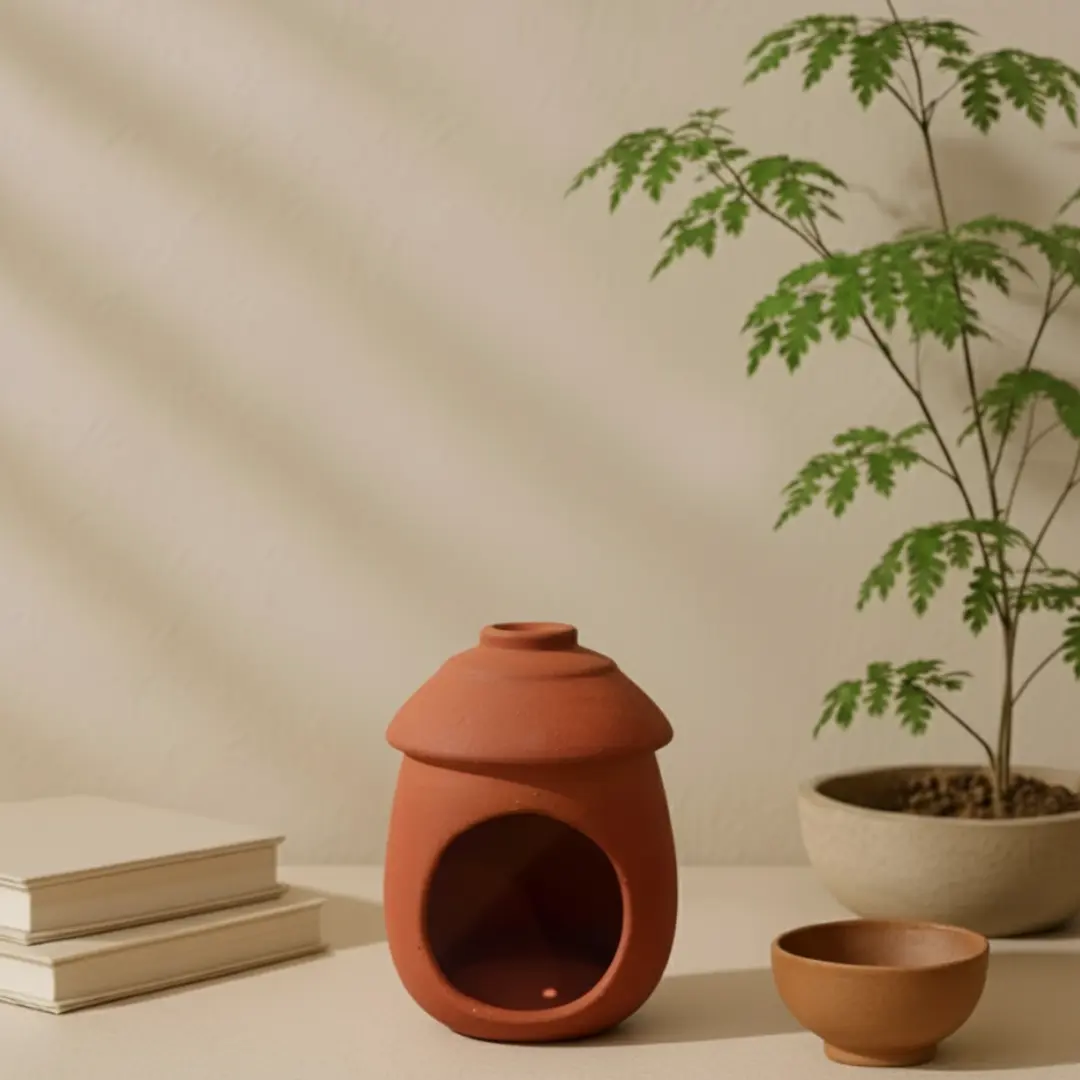 Mittify Red Clay Bird Nest/House - Image 5