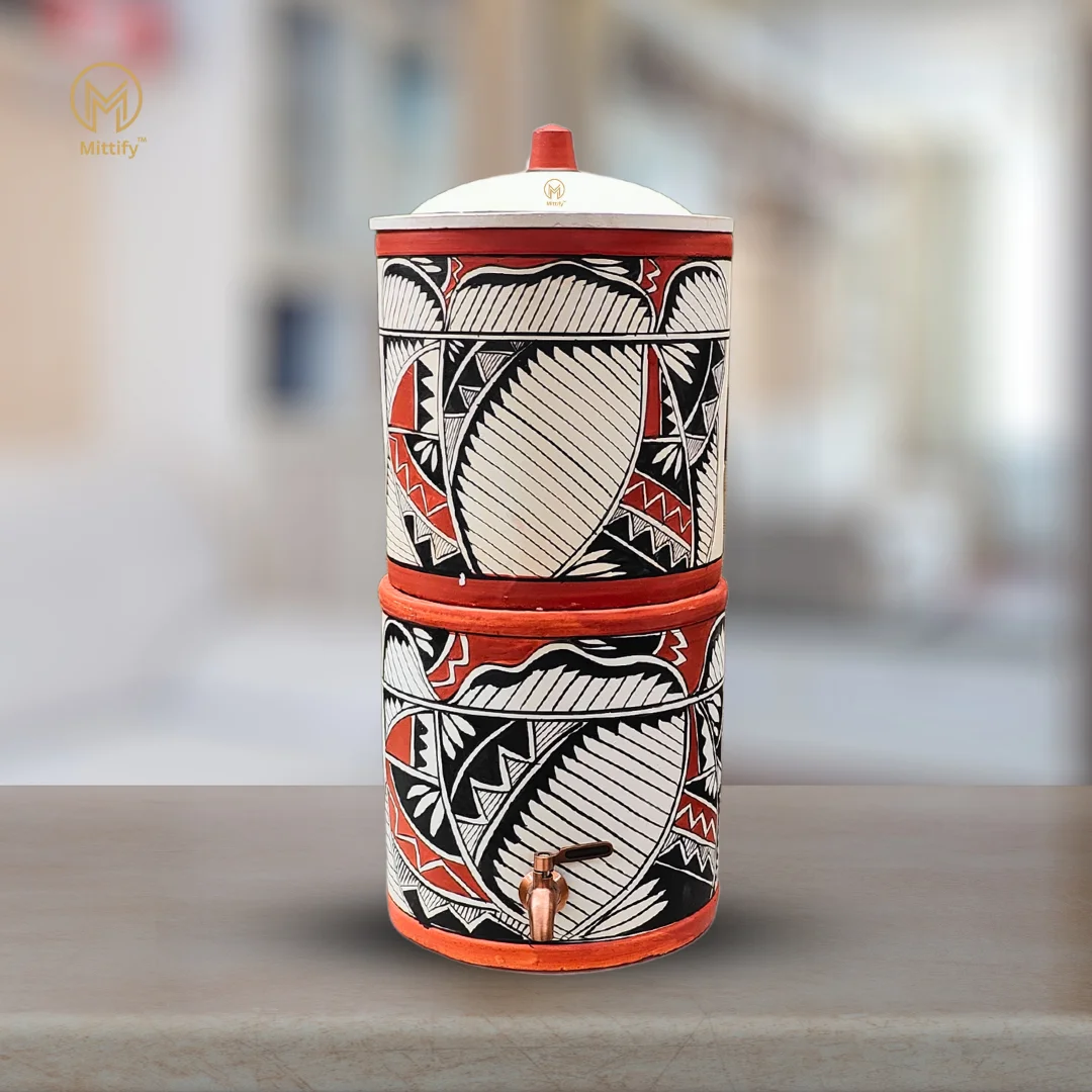 Earthen Clay Filter Harp Design for better lifestyle with Metal Tap 676oz/20L