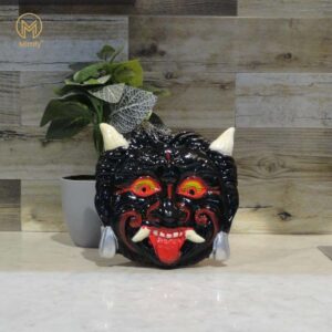 MITTIFY Metal Tibetan Mahakal Nazar Battu Face Mask, Evil Eye Protector, Home Wall Decor