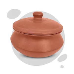 Red Clay Multipurpose Pot 2 Liter - For Curd, Biryani, RIce, Dal etc